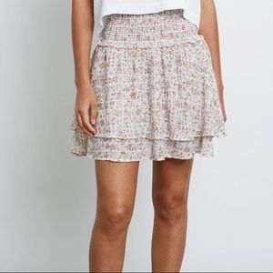 RAILS floral smocked skirt